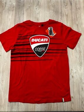 NWT Ducati Corse Men's Red Logo Short Sleeve Tee